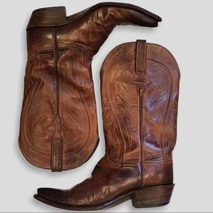 EUC! LUCCHESE CLASSICS Ladies Snip Toe Boots - 8B